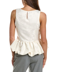Endless Rose Jacquard Sleeveless Peplum Top