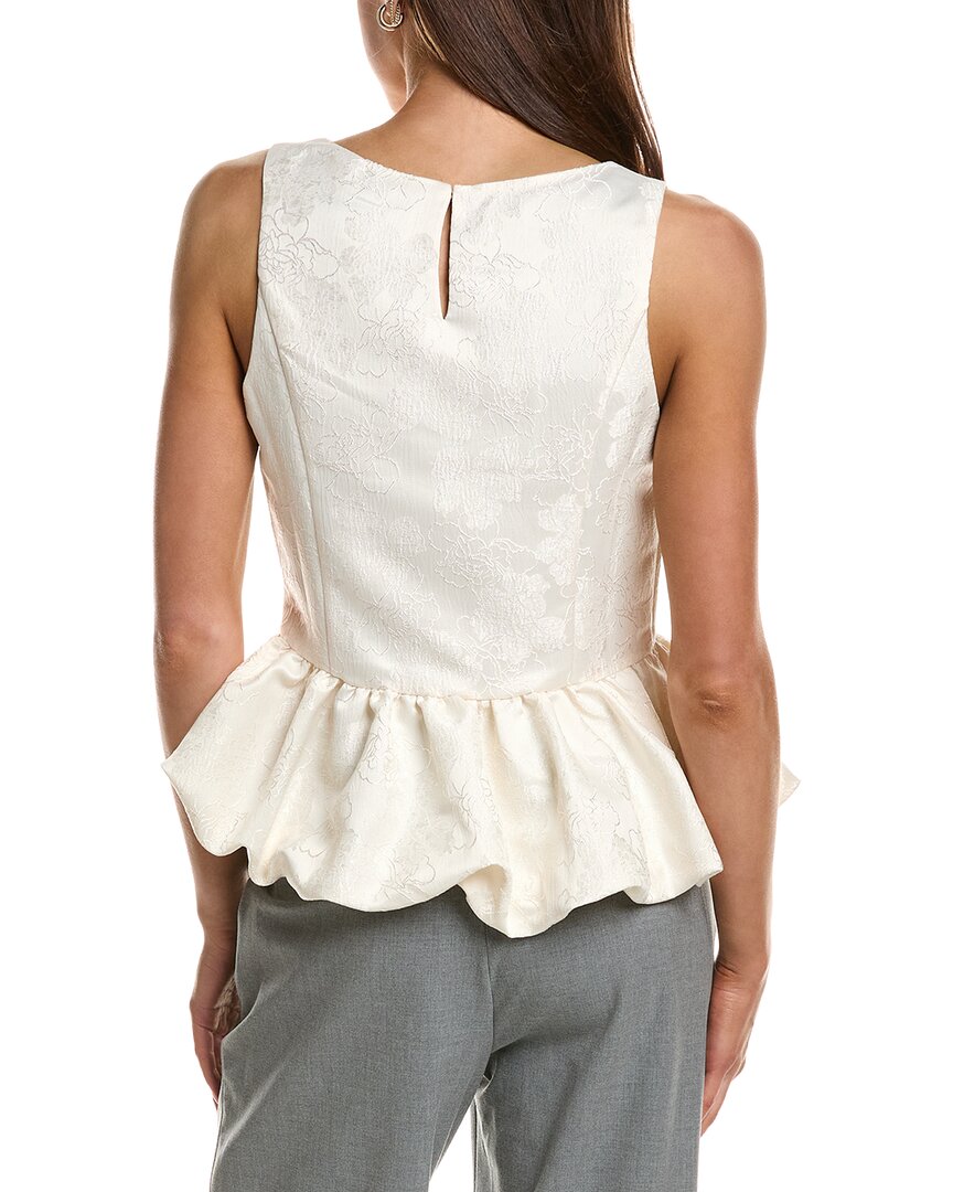 Endless Rose Jacquard Sleeveless Peplum Top