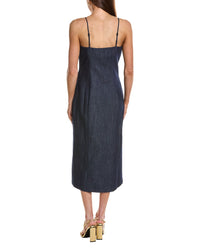 Endless Rose High Neck Denim Midi Dress