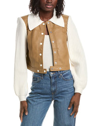Cinq à Sept Cinq À Sept Ciara Wool-Trim Jacket