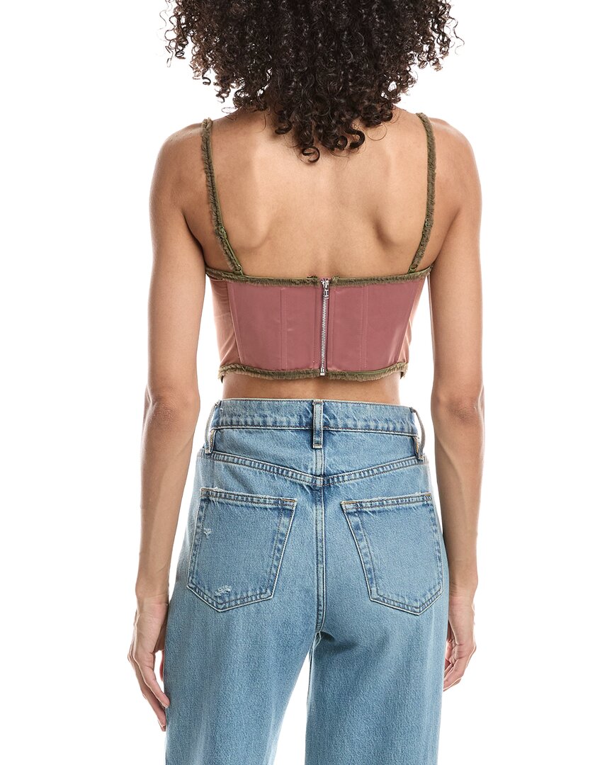 Guizio Satin Lace Panel Bustier