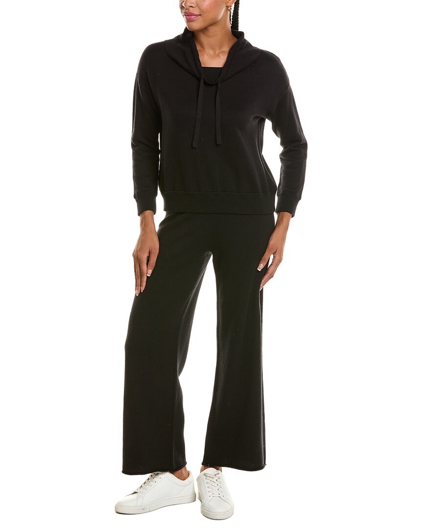 Hannah Rose Hannah Rose Cashmere-Blend Terry Stitch Cowl Neck Sweater & Pant Set