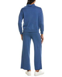 Hannah Rose Hannah Rose Cashmere-Blend Terry Stitch Cowl Neck Sweater & Pant Set