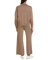 Hannah Rose Hannah Rose Cashmere-Blend Terry Stitch Cowl Neck Sweater & Pant Set