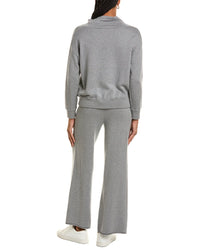 Hannah Rose Hannah Rose Cashmere-Blend Terry Stitch Cowl Neck Sweater & Pant Set