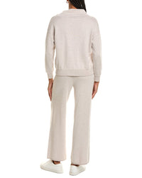 Hannah Rose Hannah Rose Cashmere-Blend Terry Stitch Cowl Neck Sweater & Pant Set