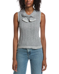 Nanette Nanette Lepore Nanette Nanette Lepore Tie Front Sweater Vest