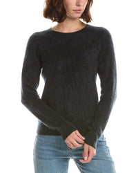 sofiacashmere Sofiacashmere Brushed Jersey Crewneck 100% Cashmere Sweater