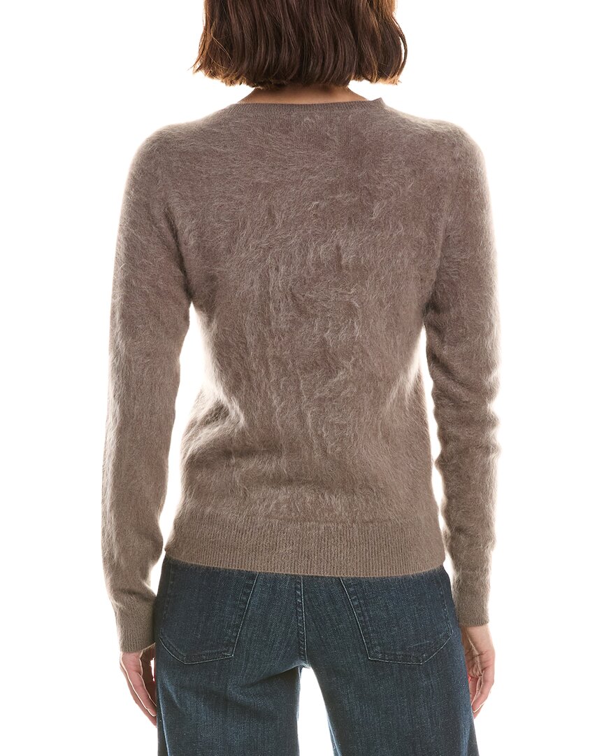 Sofiacashmere Brushed Jersey Crewneck 100% Cashmere Sweater