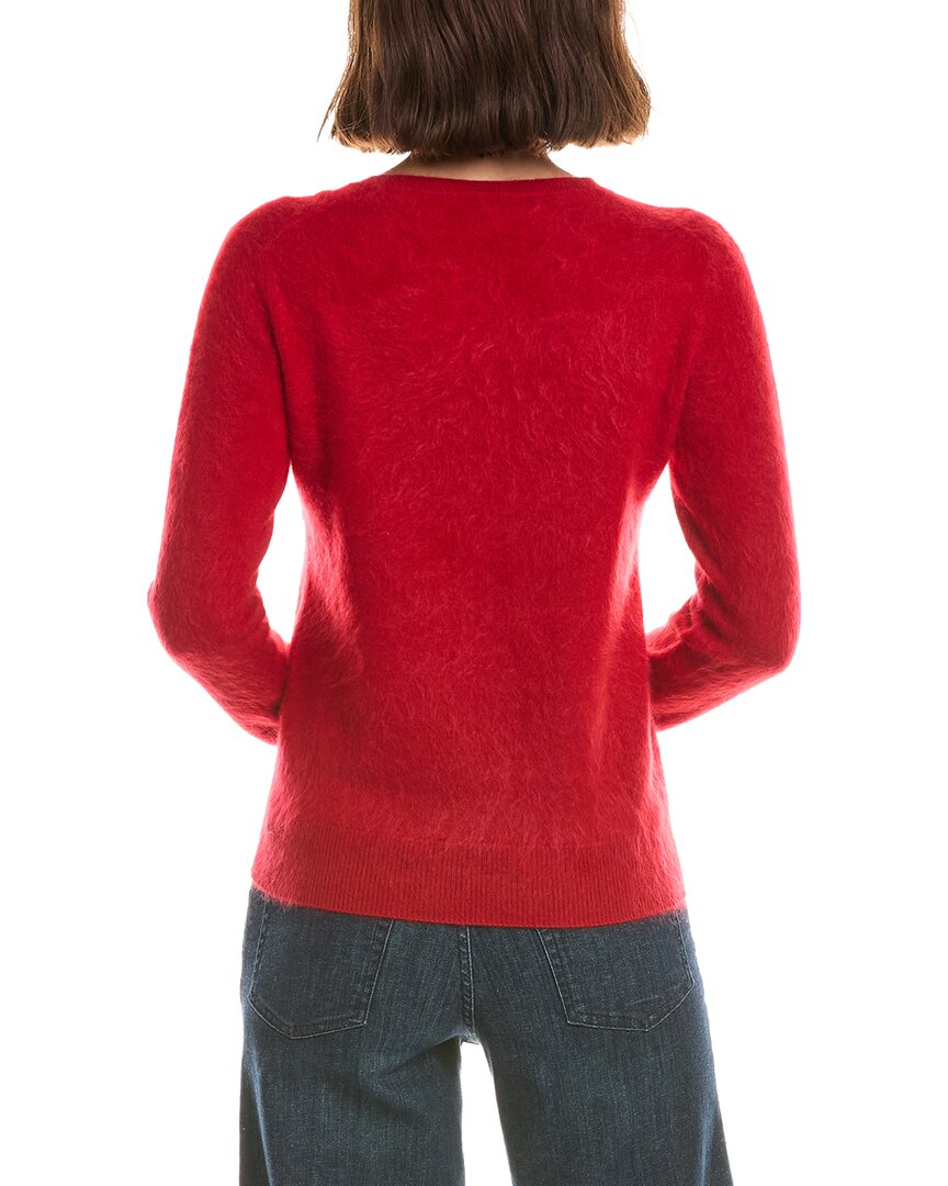 Sofiacashmere Brushed Jersey Crewneck 100% Cashmere Sweater