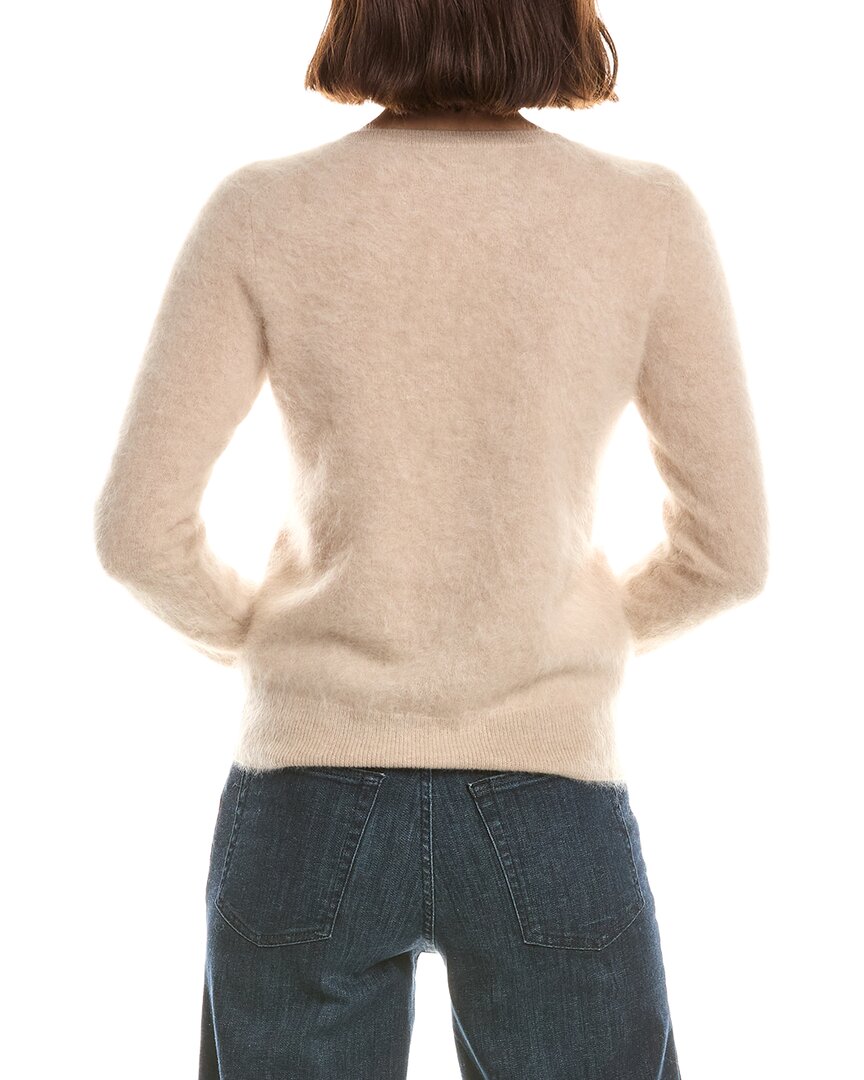 Sofiacashmere Brushed Jersey Crewneck 100% Cashmere Sweater