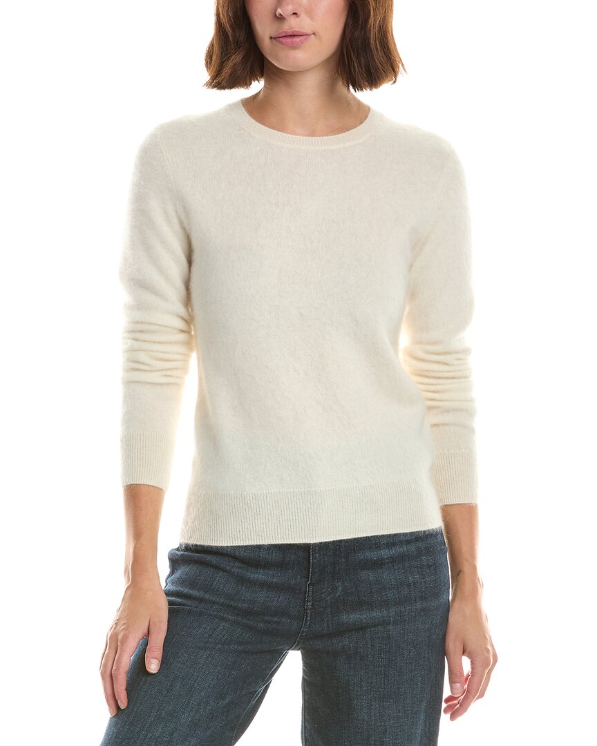 Sofiacashmere Brushed Jersey Crewneck 100% Cashmere Sweater