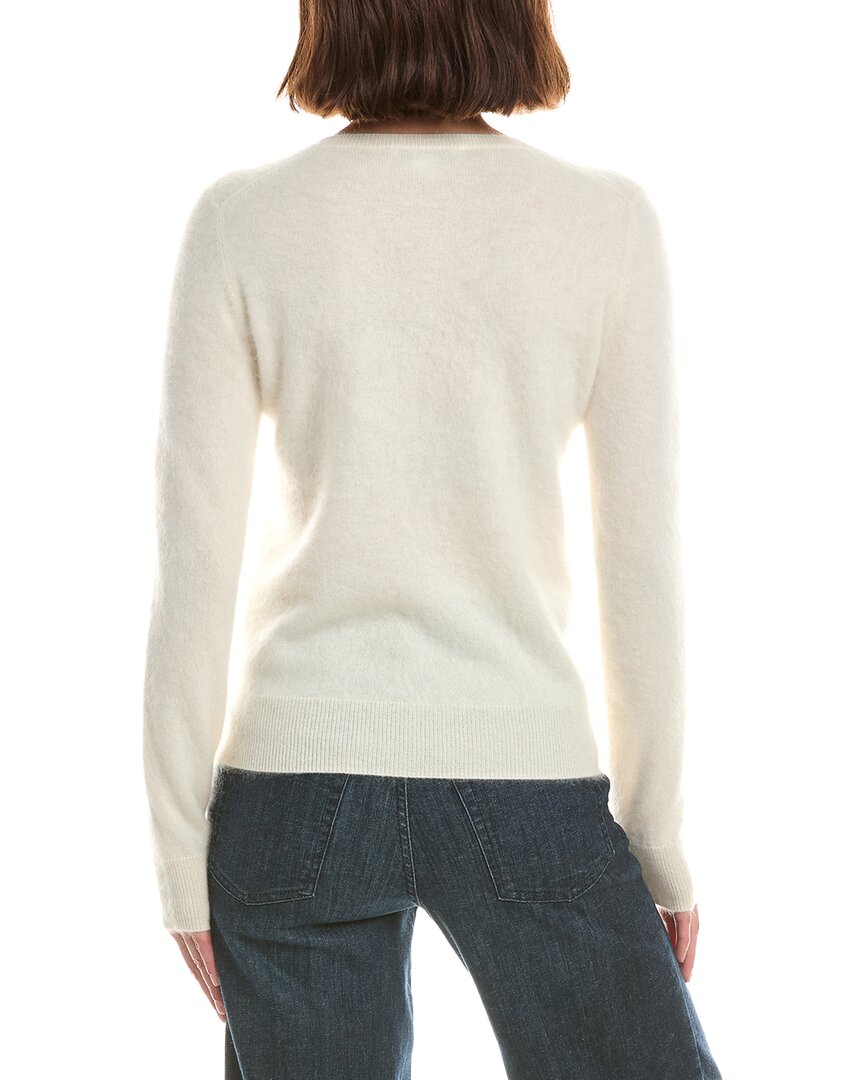 Sofiacashmere Brushed Jersey Crewneck 100% Cashmere Sweater