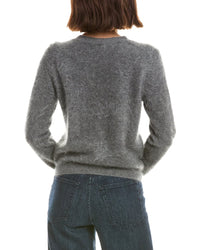 Sofiacashmere Brushed Cashmere Cropped 100% Cashmere Cardigan