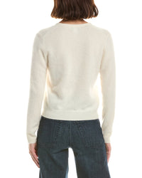 Sofiacashmere Brushed Cashmere Cropped 100% Cashmere Cardigan