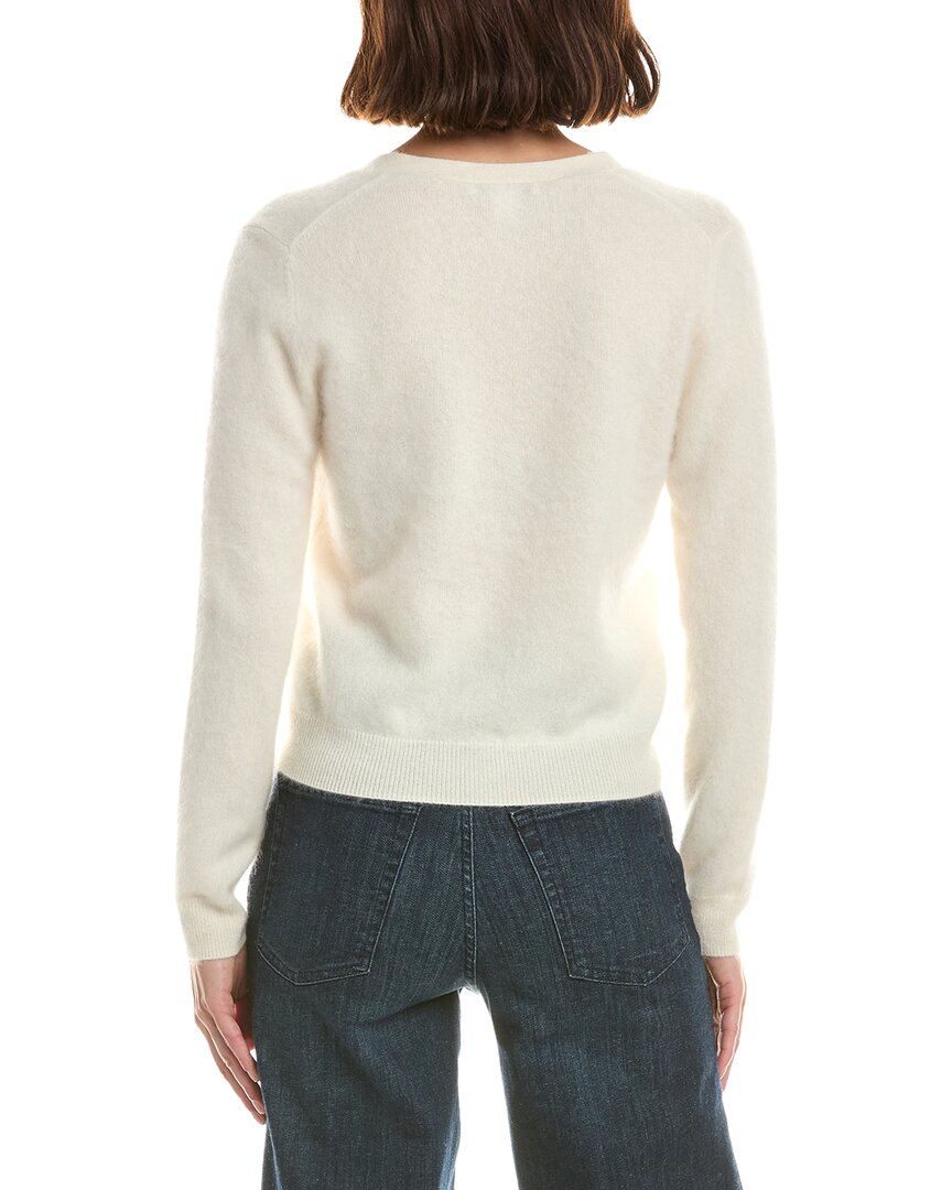 Sofiacashmere Brushed Cashmere Cropped 100% Cashmere Cardigan