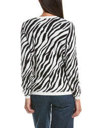 Hannah Rose Hannah Rose Cashmere-Blend Leopard Sweater