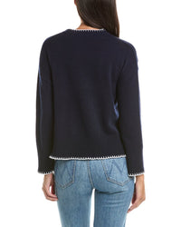Hannah Rose Hannah Rose 100% Cashmere Whipstitch Sweater
