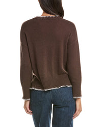 Hannah Rose Hannah Rose 100% Cashmere Whipstitch Sweater