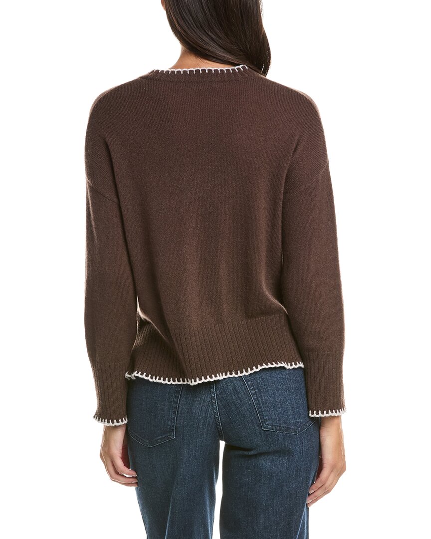 Hannah Rose Hannah Rose 100% Cashmere Whipstitch Sweater