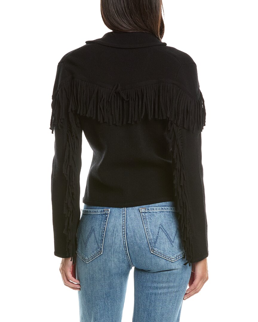 Hannah Rose Hannah Rose Merino Wool Fringe Blazer
