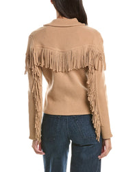Hannah Rose Hannah Rose Merino Wool Fringe Blazer