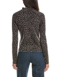 Hannah Rose Hannah Rose Worsted Merino Wool Leopard 1/4-Zip
