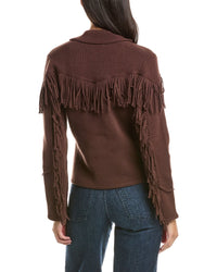 Hannah Rose Hannah Rose Merino Wool Fringe Blazer