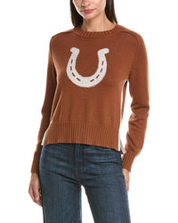 Hannah Rose Hannah Rose Cashmere-Blend Horseshoe Sweater