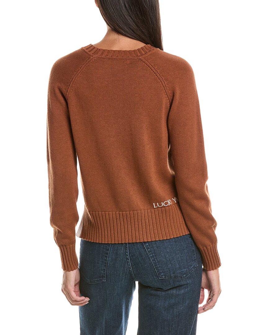 Hannah Rose Hannah Rose Cashmere-Blend Horseshoe Sweater