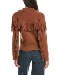 Hannah Rose Hannah Rose Merino Wool Fringe Blazer