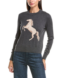 Hannah Rose Hannah Rose Cashmere-Blend Bronco Sweater