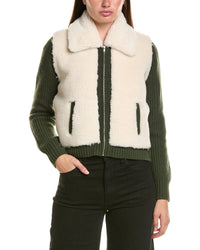 Hannah Rose Merino Wool Sherpa & Shaker Jacket