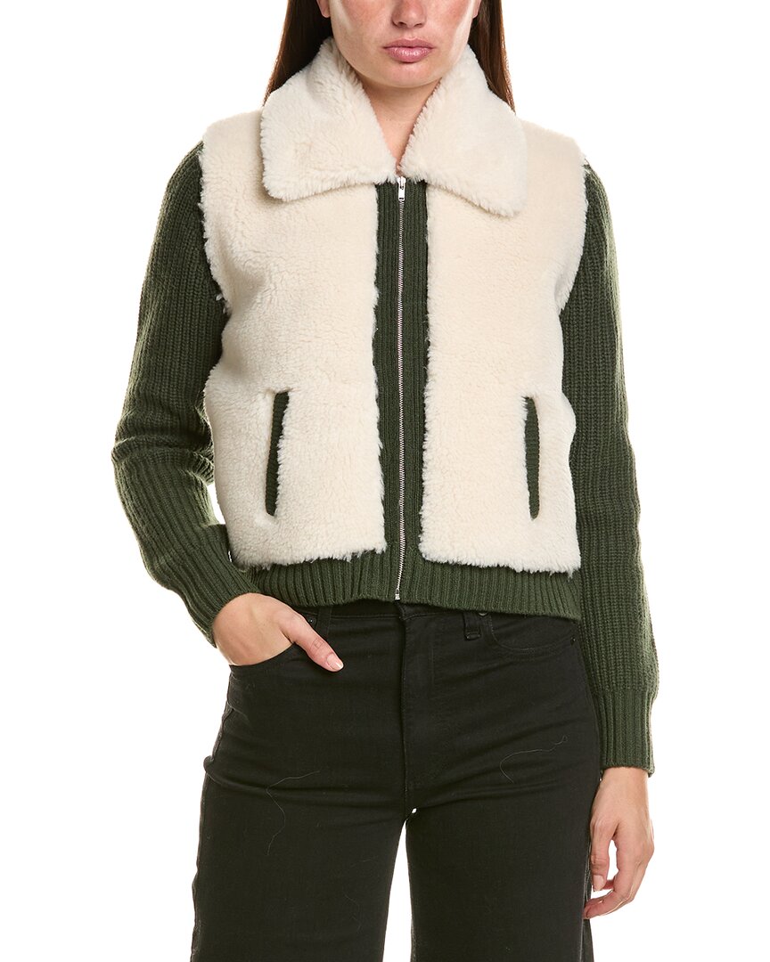 Hannah Rose Merino Wool Sherpa & Shaker Jacket
