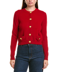 Hannah Rose Cashmere Gold Button Cardigan