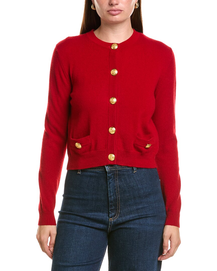 Hannah Rose Cashmere Gold Button Cardigan