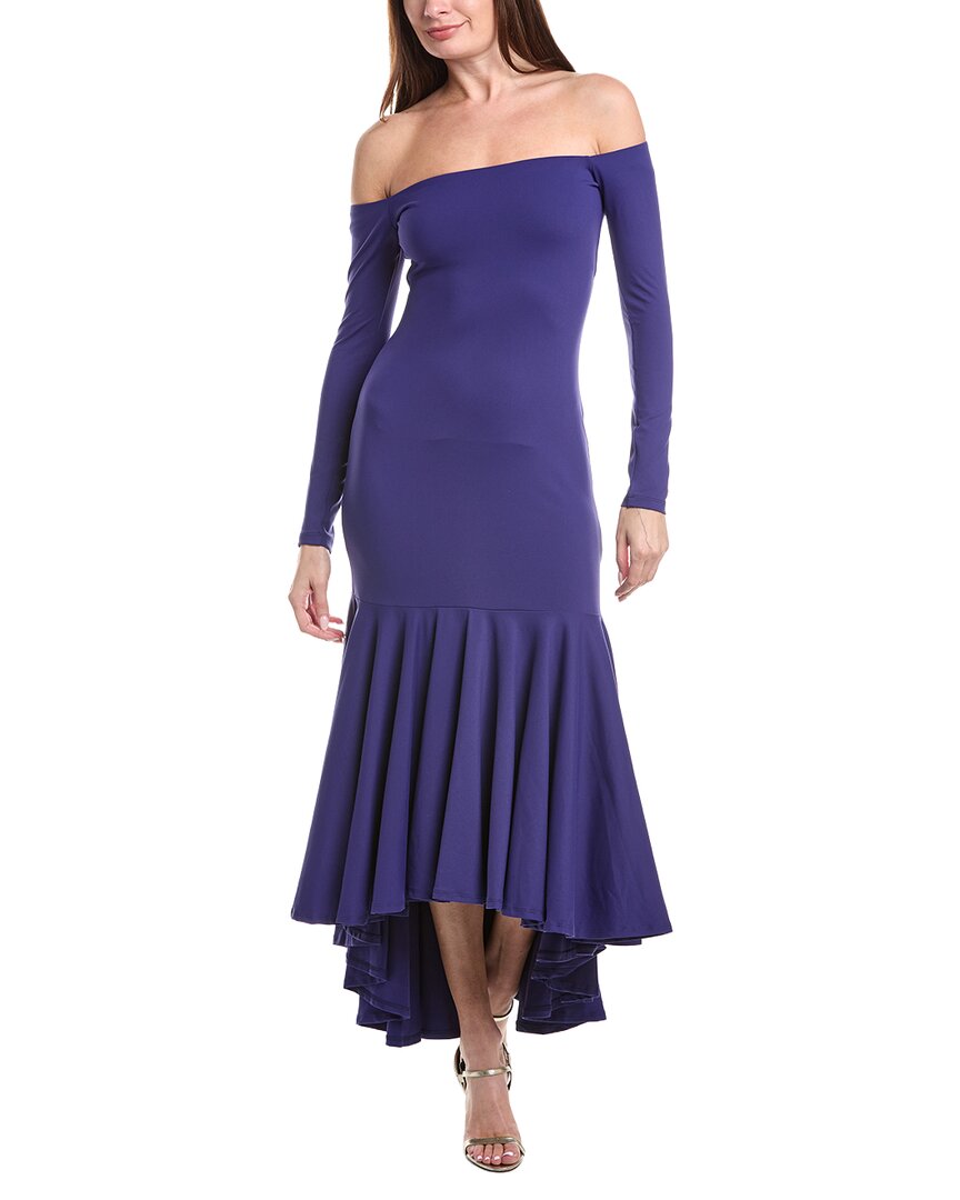 susana monaco Susana Monaco Off Shoulder High-Low Dress