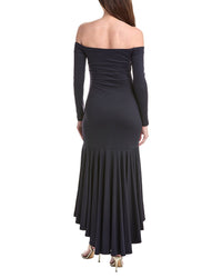 susana monaco Susana Monaco Off Shoulder High-Low Dress