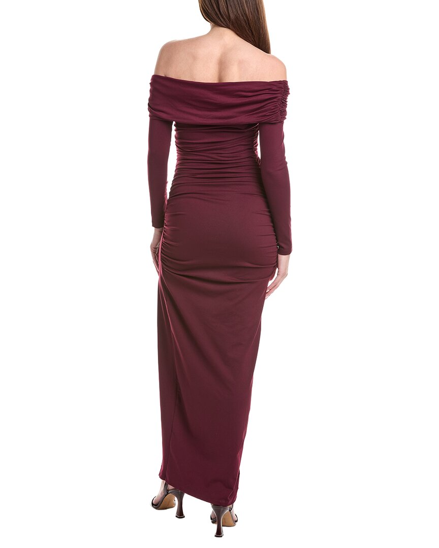 Susana Monaco One Arm Off Shoulder Side Slit Dress