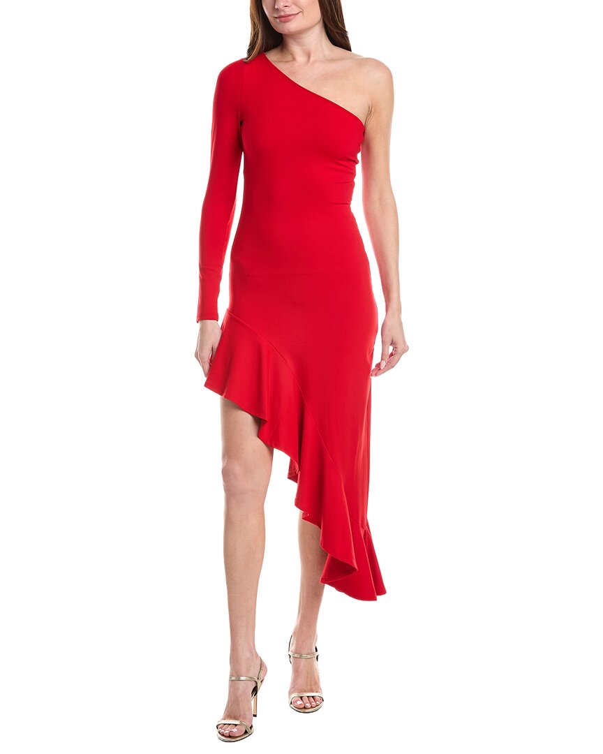 susana monaco Susana Monaco One Arm Ruffle Dress
