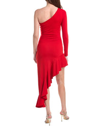 susana monaco Susana Monaco One Arm Ruffle Dress
