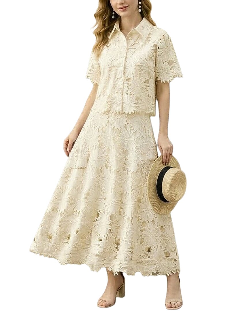TEODORA Teodora 2Pc Shirt & Skirt Set