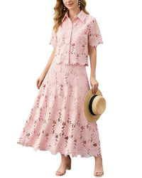 TEODORA Teodora 2Pc Shirt & Skirt Set