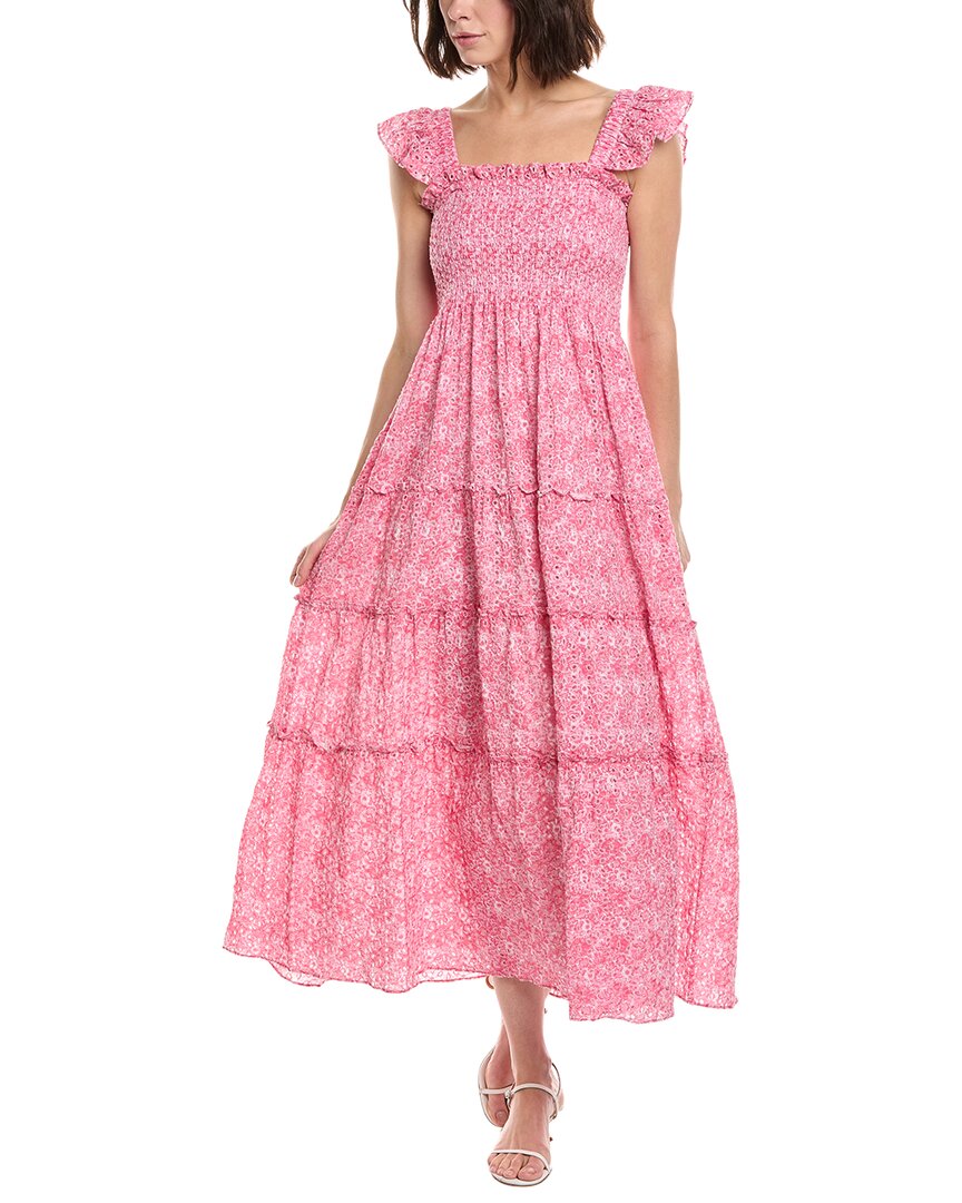 Sail To Sable Flutter Smocked Midi Dress