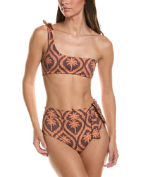 Manebi 2Pc Tie-Up One-Shoulder Bikini Set
