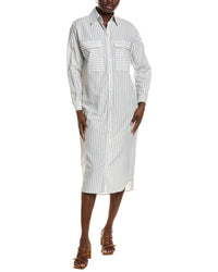 Emerson Fry Emerson Fry Oversized Pocket Linen-Blend Shirtdress