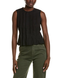 Emerson Fry Plait Linen-Blend Top
