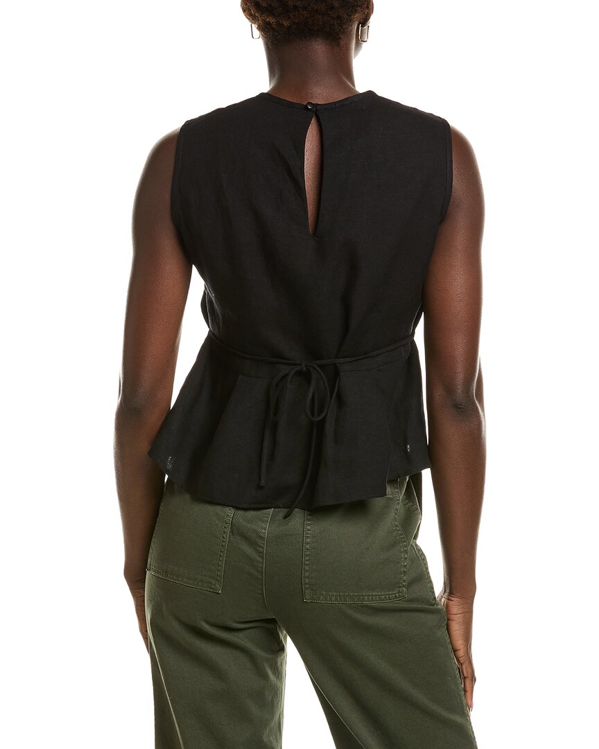 Emerson Fry Plait Linen-Blend Top