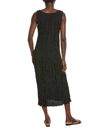 Eileen Fisher Pleated Silk Midi Dress