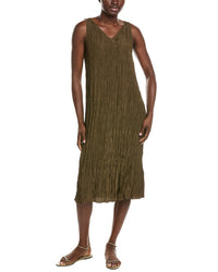 Eileen Fisher Petite Pleated Silk Flare Dress